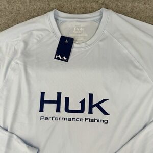 NEW HUK Men's Pursuit Sky Blue Long Sleeve Shirt Large Fishing,‎ Hiking, Outdoor